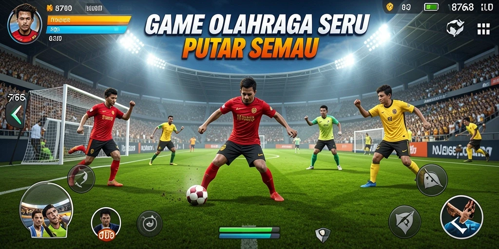 Tampilan menarik dari gameplay <strong>8768</strong> di lapangan olahraga.