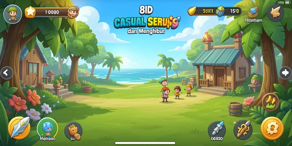 Screenshot gameplay 8ID menunjukkan momen seru dan penuh warna.