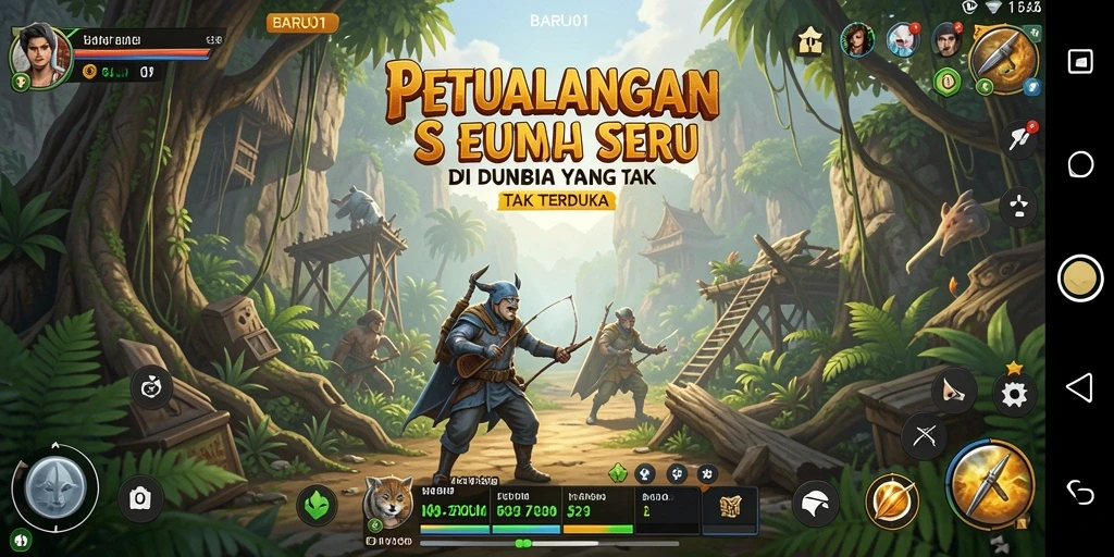 Screenshot gameplay dari BARU01 yang menunjukkan petualangan seru.