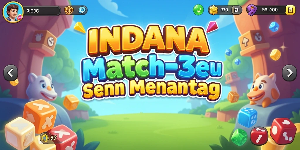 Gameplay seru INDAAA dengan tantangan Match-3 yang menawan.