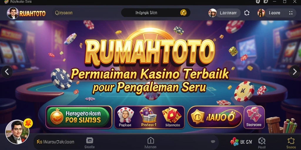 Tampilan gameplay seru dari RUMAHTOTO yang menghadirkan sensasi kasino.